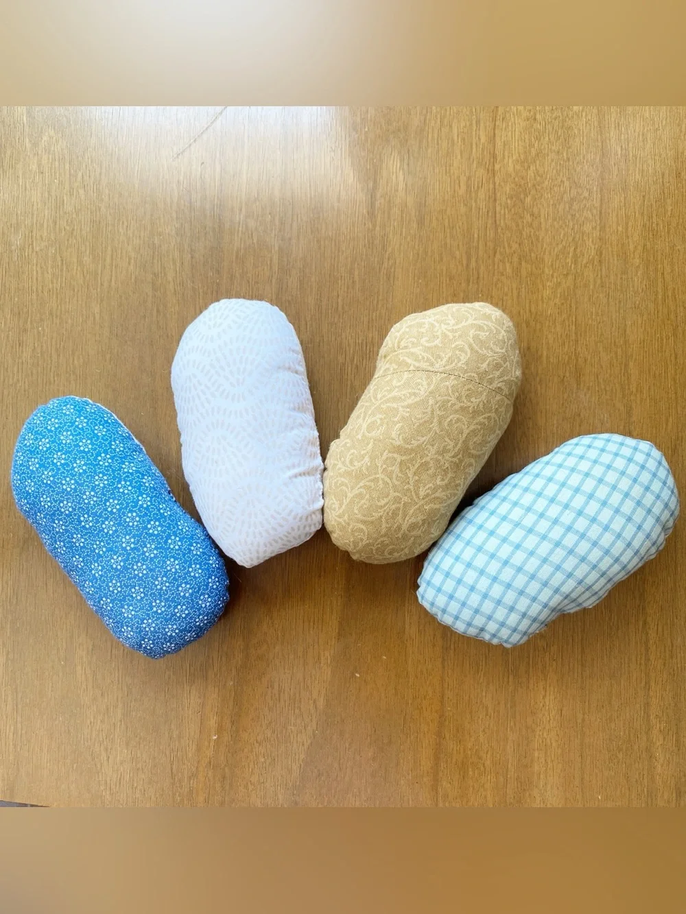 Lot of 4 Quilted Plush Swaddled Baby Babies Comfort Dolls Sleeping Eyes Handmade